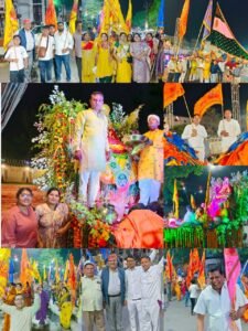 खाटू श्याम हरि कीर्तन मंड़ल ट्रस्ट ने बागपत में निकाली भव्य निशान यात्रा ;