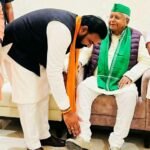 पूर्व मुख्यमंत्री लालू यादव से मुख्यमंत्री सम्राट चौधरी ने लिया आशीर्वाद