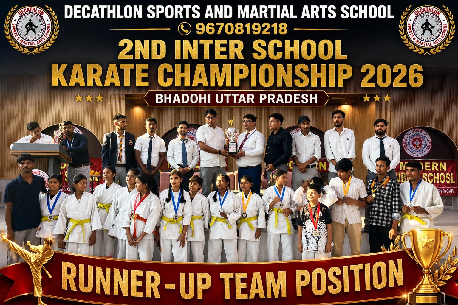 2nd इंटर स्कूल कराटे चैंपियनशिप में रामनगर का दबदबा, 3 गोल्ड-9 सिल्वर-3 ब्रॉन्ज के साथ जीती रनर-अप ट्रॉफी;