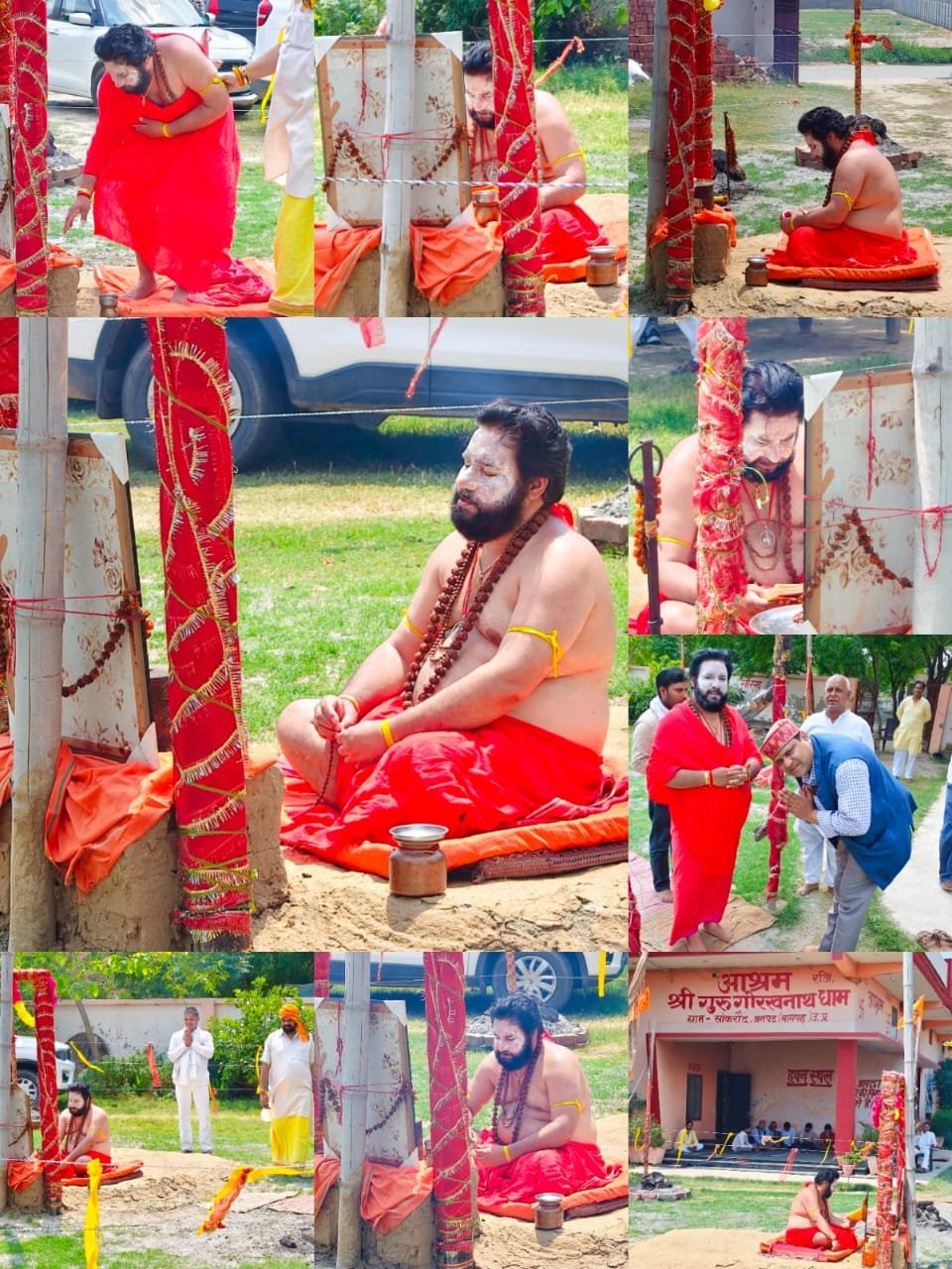प्रचंड़ गर्मी में महंत गुरू सुरेश भगत जी की पूर्ण हुई 10 वें दिन की तपस्या;